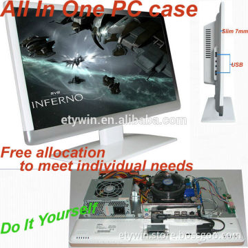 Wall mount available all in one pc built-in all in one computer case 19.5"LED monitor desktop computer without CPU